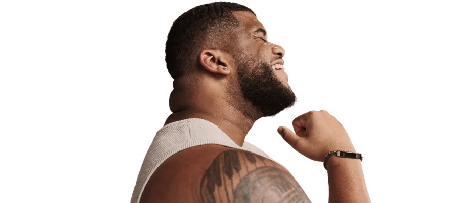 Happy man who lost weight